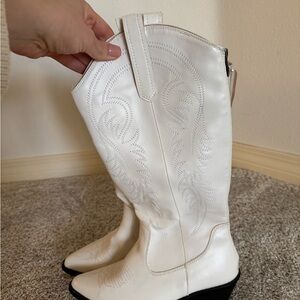 White Western-Style Boots